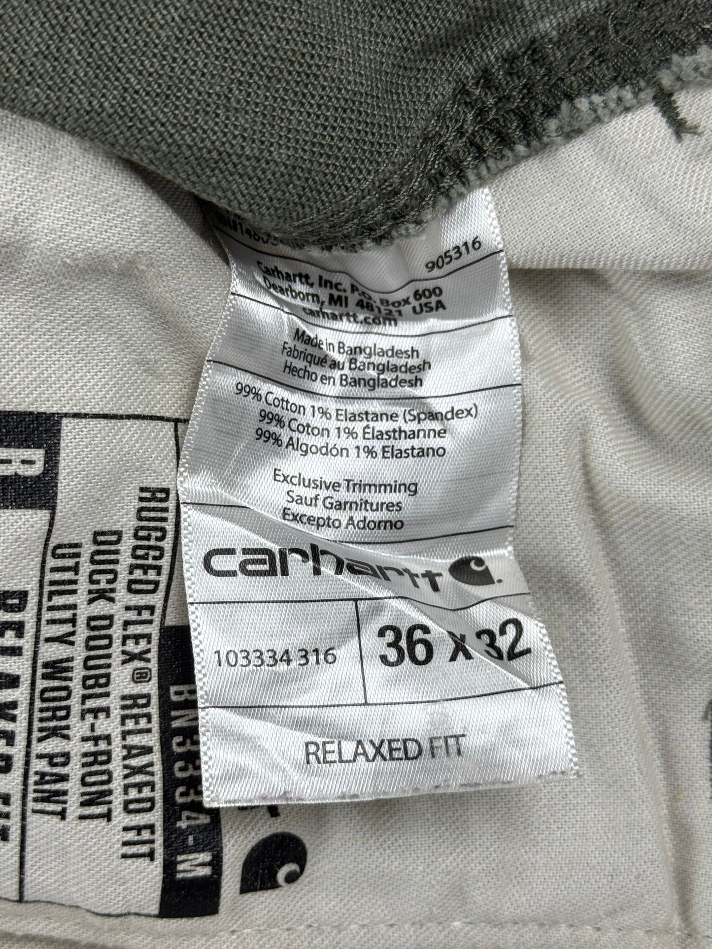 Carhartt Pantalon Double Knee Carpenter Workwear (FR46)