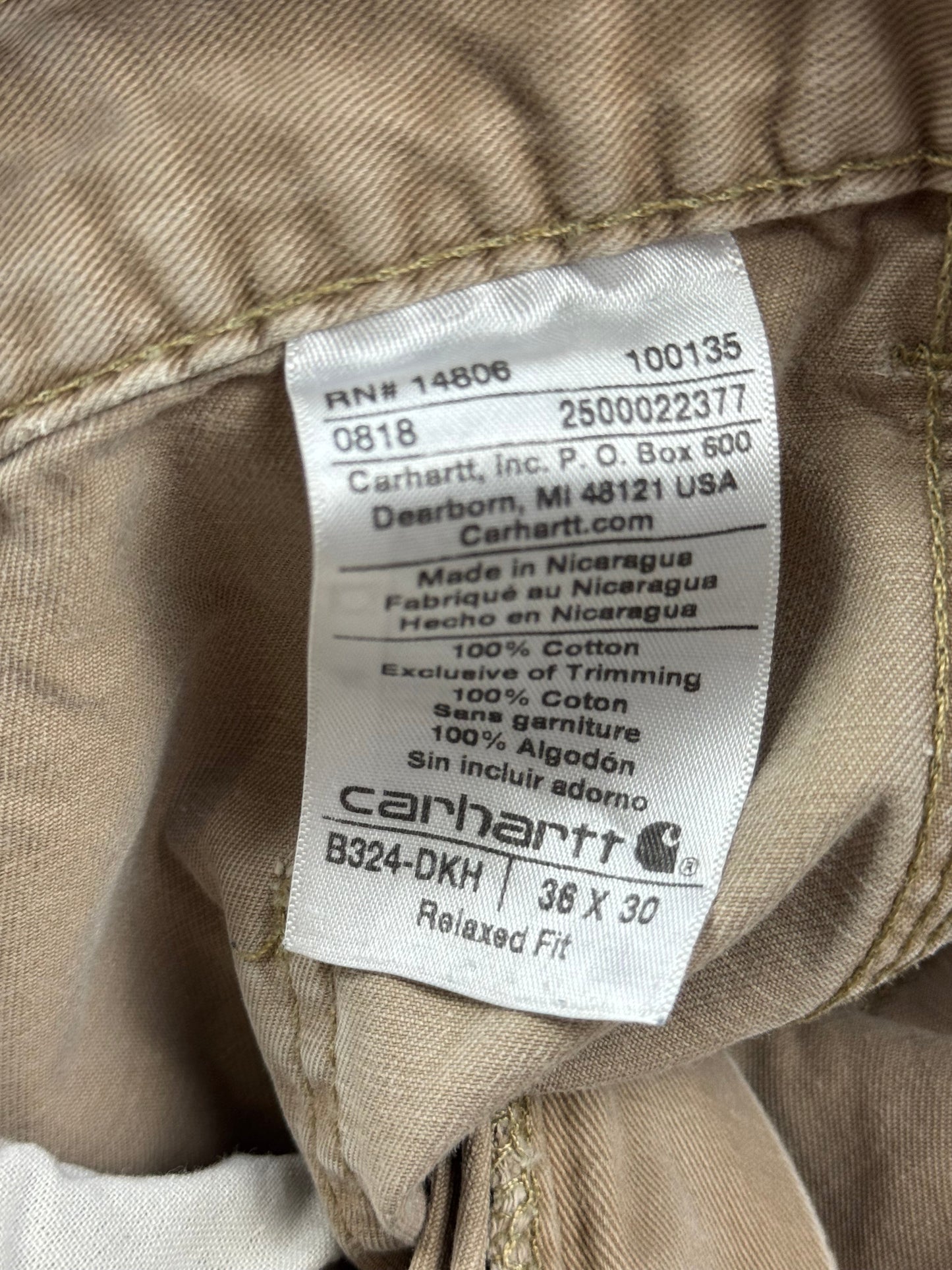 Carhartt Pantalon Single Knee Carpenter Workwear (FR46)