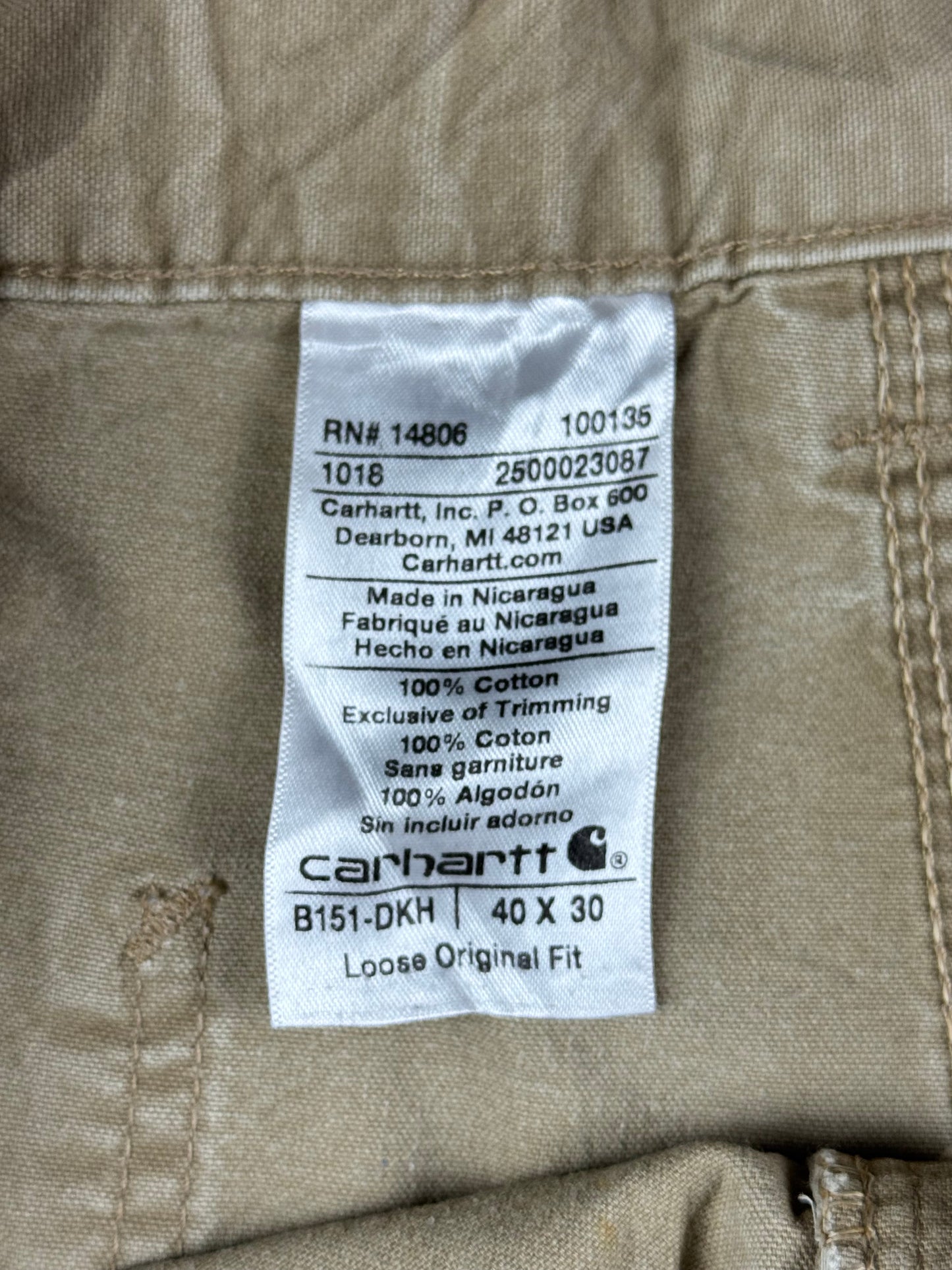 Carhartt Pantalon Carpenter Workwear (FR50)